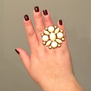 Cream & gold ring