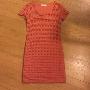Muted orange frill dress