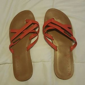 Coral pink sandals