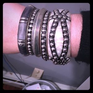 Bracelet set - silver/gray tones