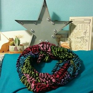 A rainbow zebra scarf