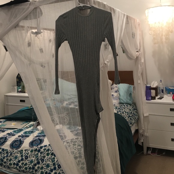Grey Long sleeve dress