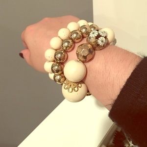 Gold assorted bracelets