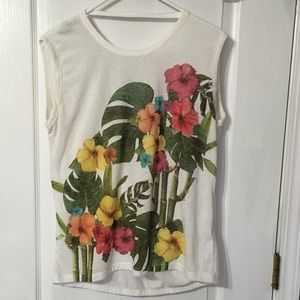 Zara Floral Print top with low-cut back