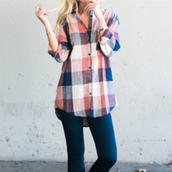 Tops - Plaid Button Up