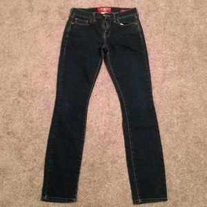 Dark denim skinny jeans