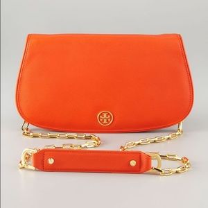 Tory Burch clutch / cross body Blood Orange