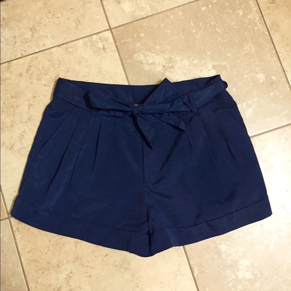 Navy high waisted shorts