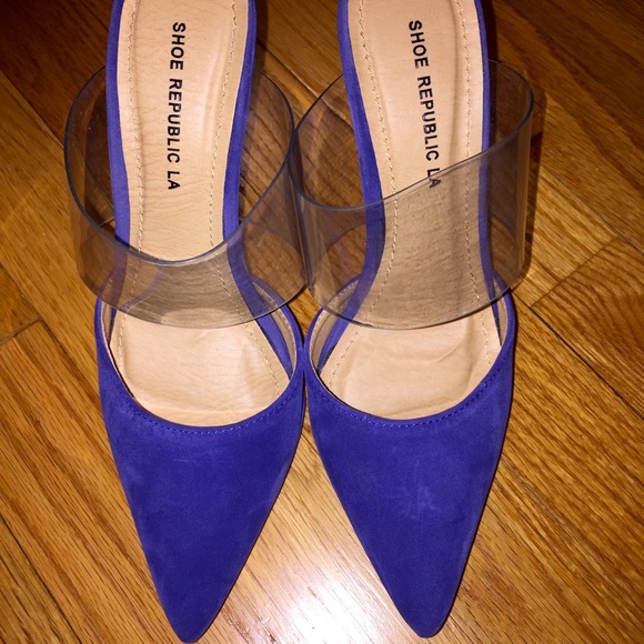 SEXY COMFY BLUE HEELS - Picture 1 of 4