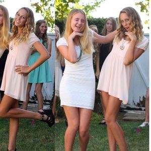 Pink Chiffon baby doll dress!