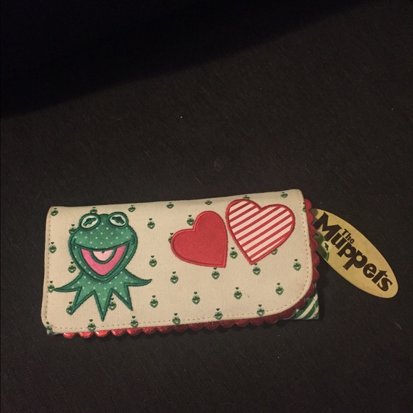 NWT Kermit Canvas Muppets Wallet