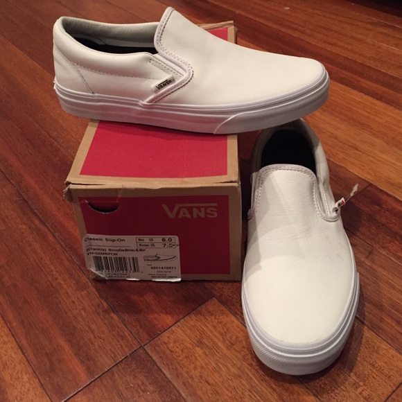 Vans classic leather slip-on