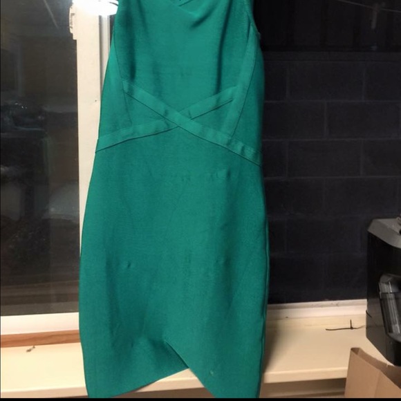 Bebe Emerald Green Dress - Picture 2 of 4