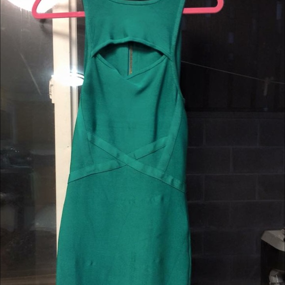 Bebe Emerald Green Dress - Picture 4 of 4