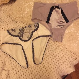 Two pairs high waisted Victoria's Secret panties