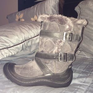 Gray boots