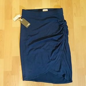 Aritzia Wilfred Free Tyra Skirt in Blue Indigo NWT