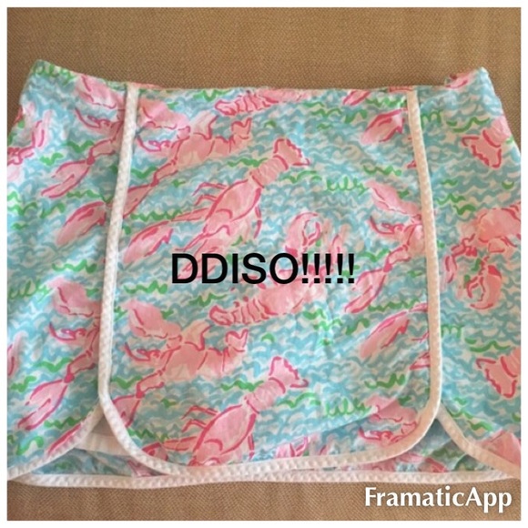 DISO LILLY PULITZER LOBSTAH ROLL SKORT SIZE 6/8