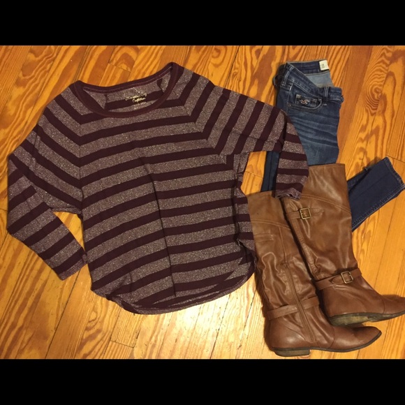 American eagle shimmery top