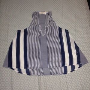 ❌SOLD❌ Striped sequined chiffon tank top