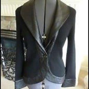 Classiques Entier Cardigan with Leather Trim