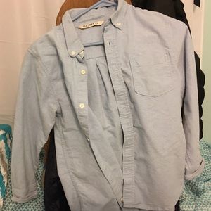 A light blue long sleeve shirt