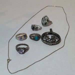 Sterling silver 8 piece lot