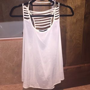 White Harper+Harlow linen tank