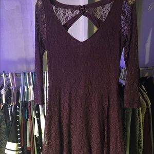 Dark purple lace dress!