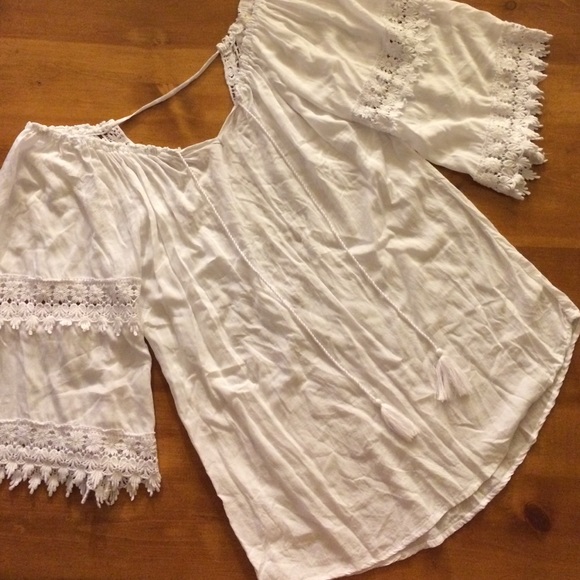 ASOS Other - ASOS Surf Gypsy White Lacey Beach Top