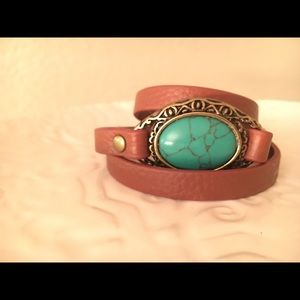 Premiere designs turquoise wrap bracelet