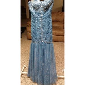 Blue prom dress, worn once!