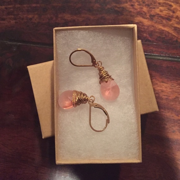 Pink Drop Earrings