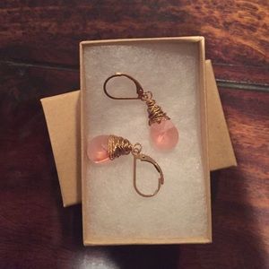 Pink Drop Earrings
