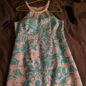 SIZE 8 ARIEL BLUE PEARL SHIFT DRESS