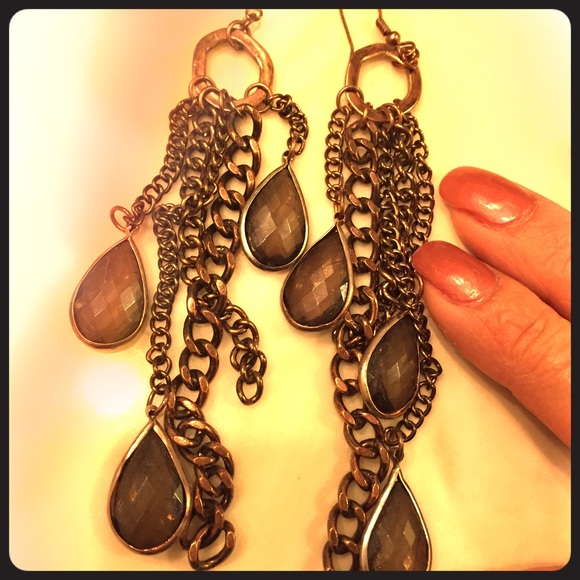 Copper earrings - Picture 1 of 2