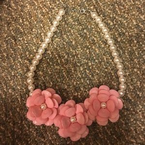 Floral Pearl Statement Necklace