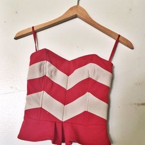 *SOLD* Striped strapless crop top