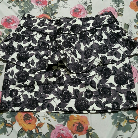 Floral Peplum Forever 21 Skirt