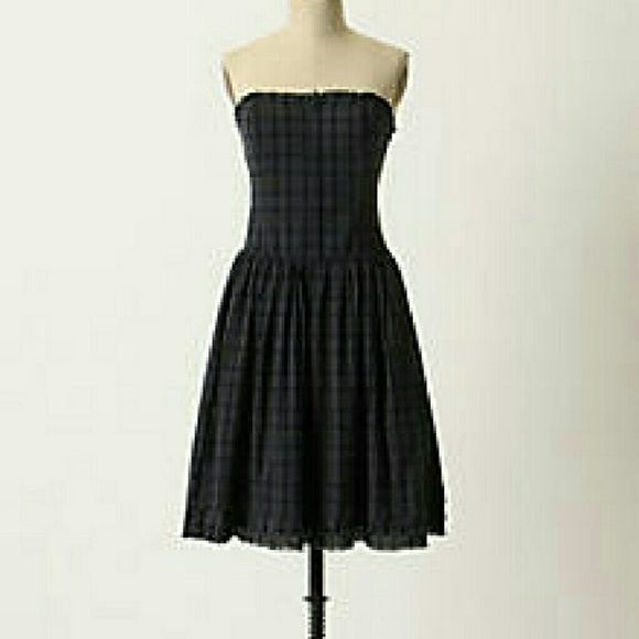 Anthroplolgie Maeve Plaid Corset Dress