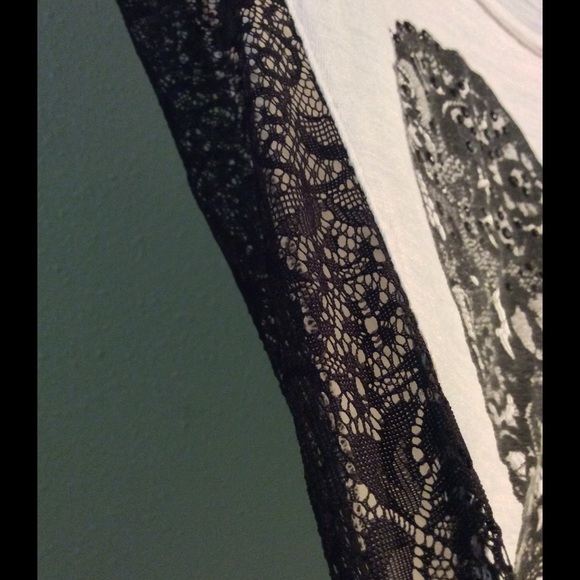 Lace and burnout Express tee! ❤️ - Picture 3 of 3