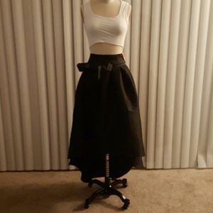 Black high low skirt