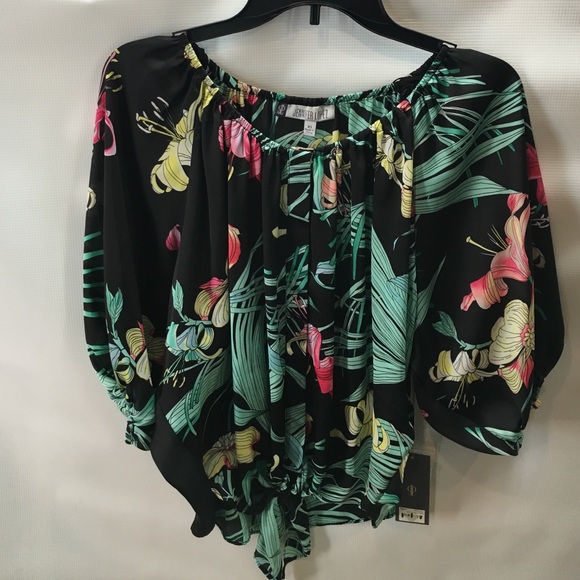 Beautiful Sheer Jennifer Lopez Flouncy Orchid Top