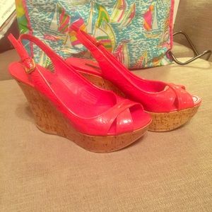 Louis Vuitton Red Wedges