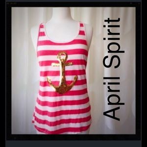 April Spirit Soft Racerback Anchor Tank