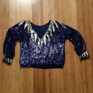 Vintage sequin crop top