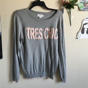 TRES CHIC Grey Thin Sweater