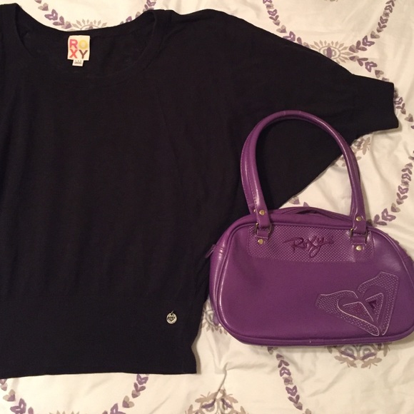 Roxy bundle large top and purple bag