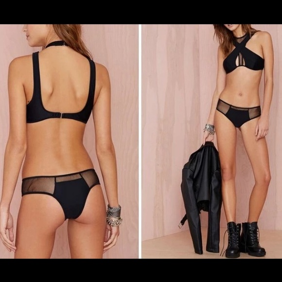 New L mesh inset bikini