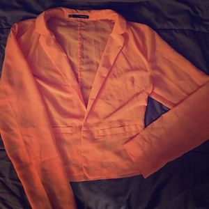 Peach colored over jacket
